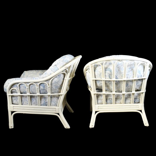 Pair of White Butterfly Lounge Chairs