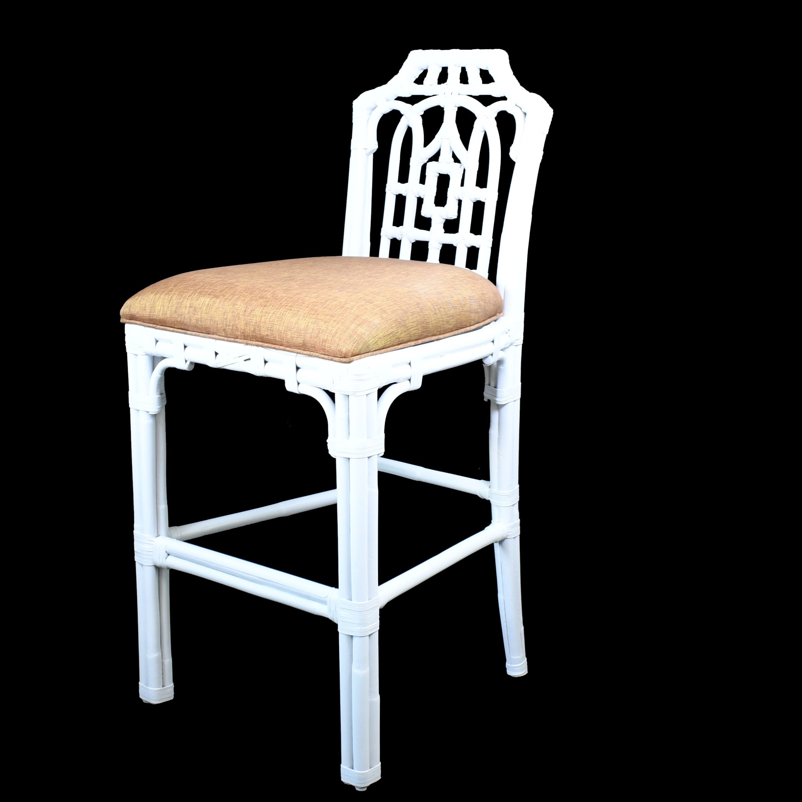 Pair of Chippendale Pagoda Bar Stools