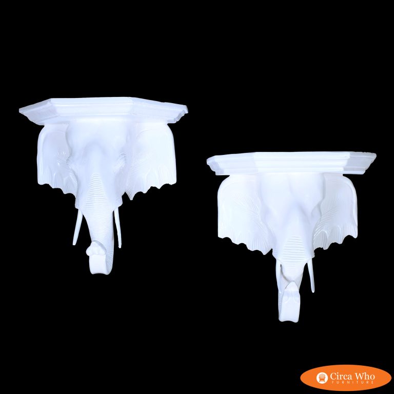 Pair of Mid Century Elephant Wall Sconces