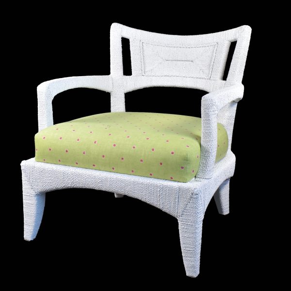 Pair of White Lounge Chairs by Palecek