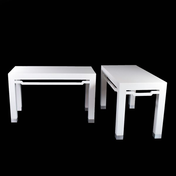 Pair of White Ming Style Side Tables