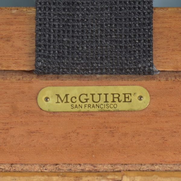 Pair of Woven Rattan Lounge Chairs By McGuire