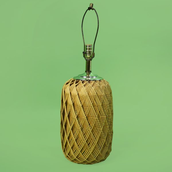 Pair of Woven Rattan Table Lamps