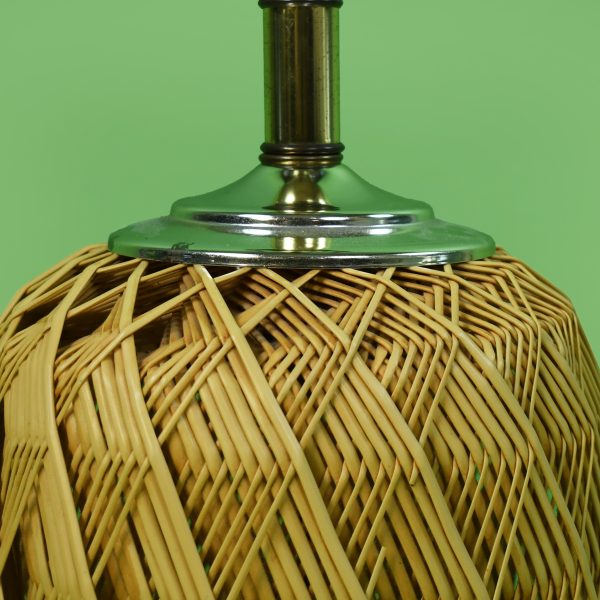 Pair of Woven Rattan Table Lamps