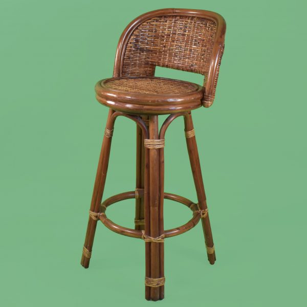Pair of Woven Rattan counter Stools