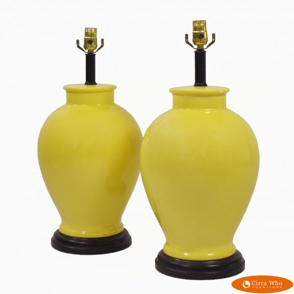 Pair of Yellow Lamps