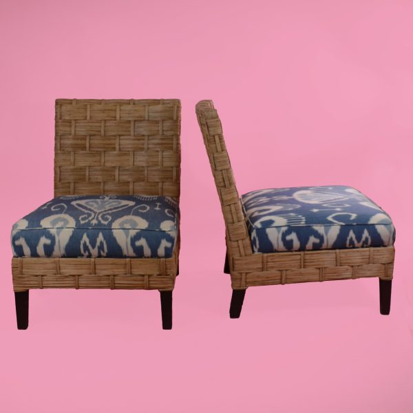 Pair of Donghia Style Lounge Chairs By Palecek