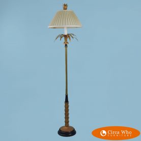Palm Tropical Black & Gold Floor Lamp
