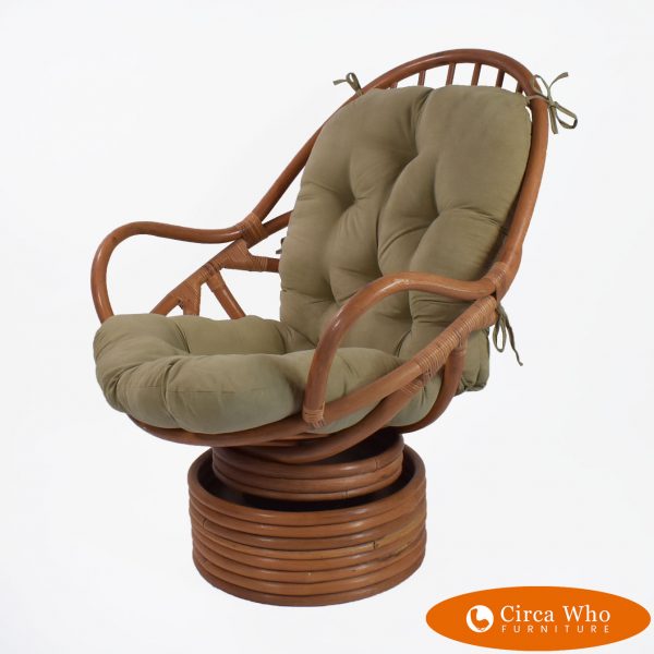 Papasan Style Swivel Chair