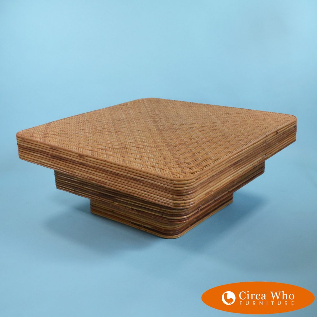 Pencil Reed Bamboo Coffee Table Circa Who