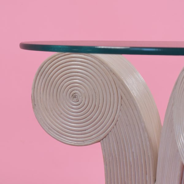 Pencil Reed Scrolled Side Table