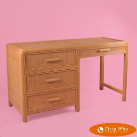 Pencil Reed and Wrapped Rattan Desk