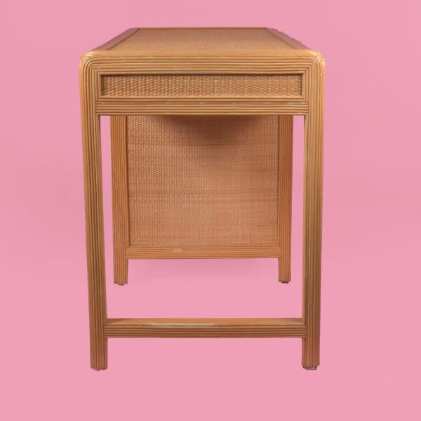 Pencil Reed and Wrapped Rattan Desk