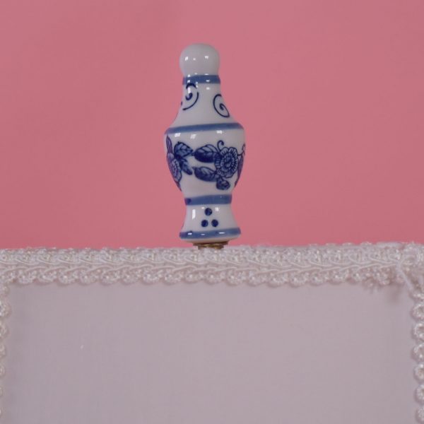 Porcelain Chinoiserie Table Lamp on Greek Key Base