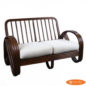 Pretzel Rattan Settee