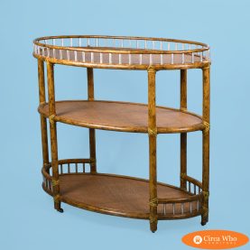 Rattan Bar Cart by McGuire