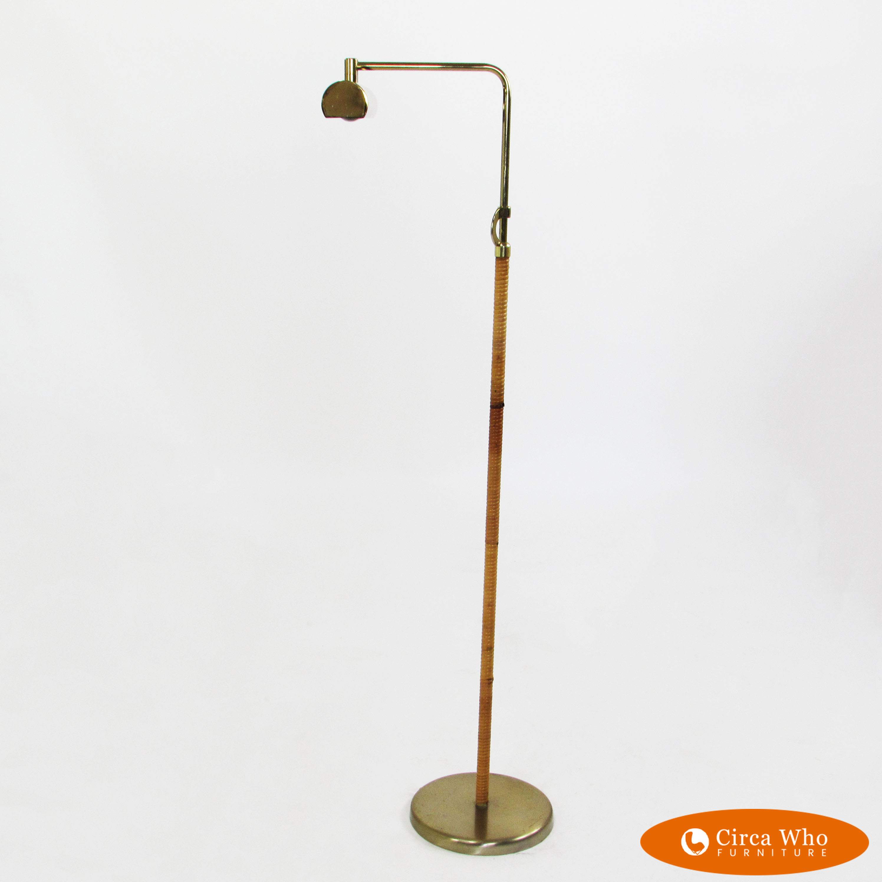 Rattan Brass Floor Lamp | Circa Who