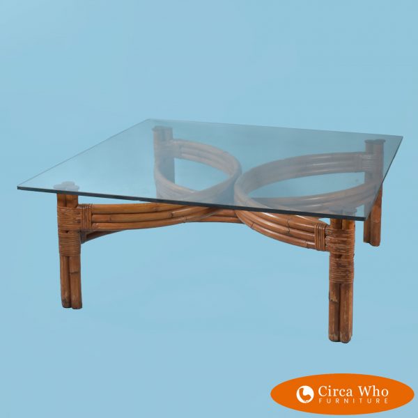 Rattan Butterfly Square Coffee Table