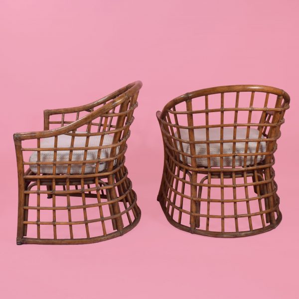 Rattan Chippendale Drum Dining Set