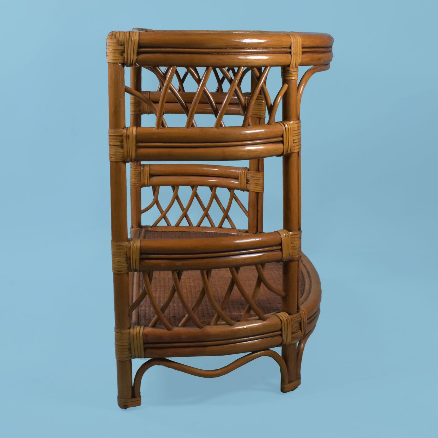 Rattan Demilune Console Table Circa Who