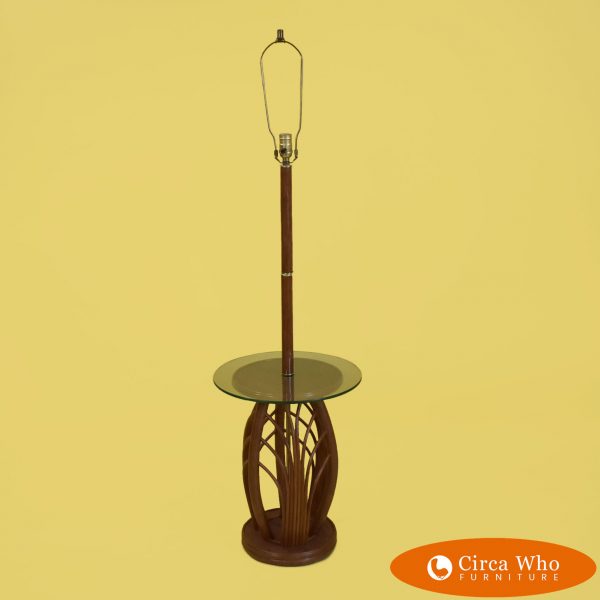 Rattan Floor Lamp With Table