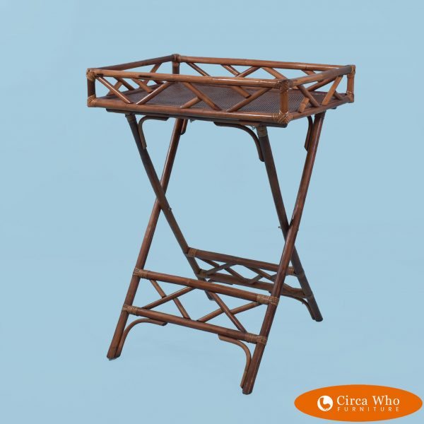 Rattan Tray with Stand