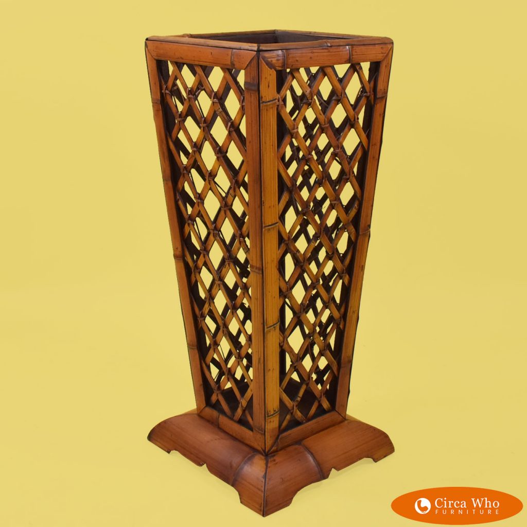 Rattan Umbrella Stand Circa Who