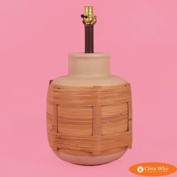 Rattan Wrapped Ceramic Table Lamp