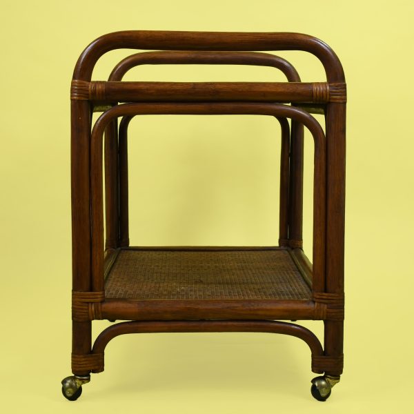 Rattan and Cane Bar Cart