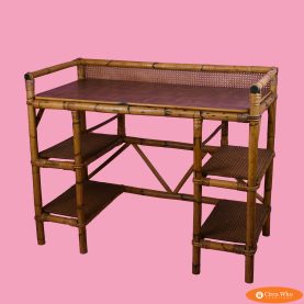 Vintage Rattan and Cane Desk