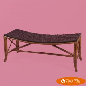 Faux Bamboo and Rattan Large Bench by Palecek