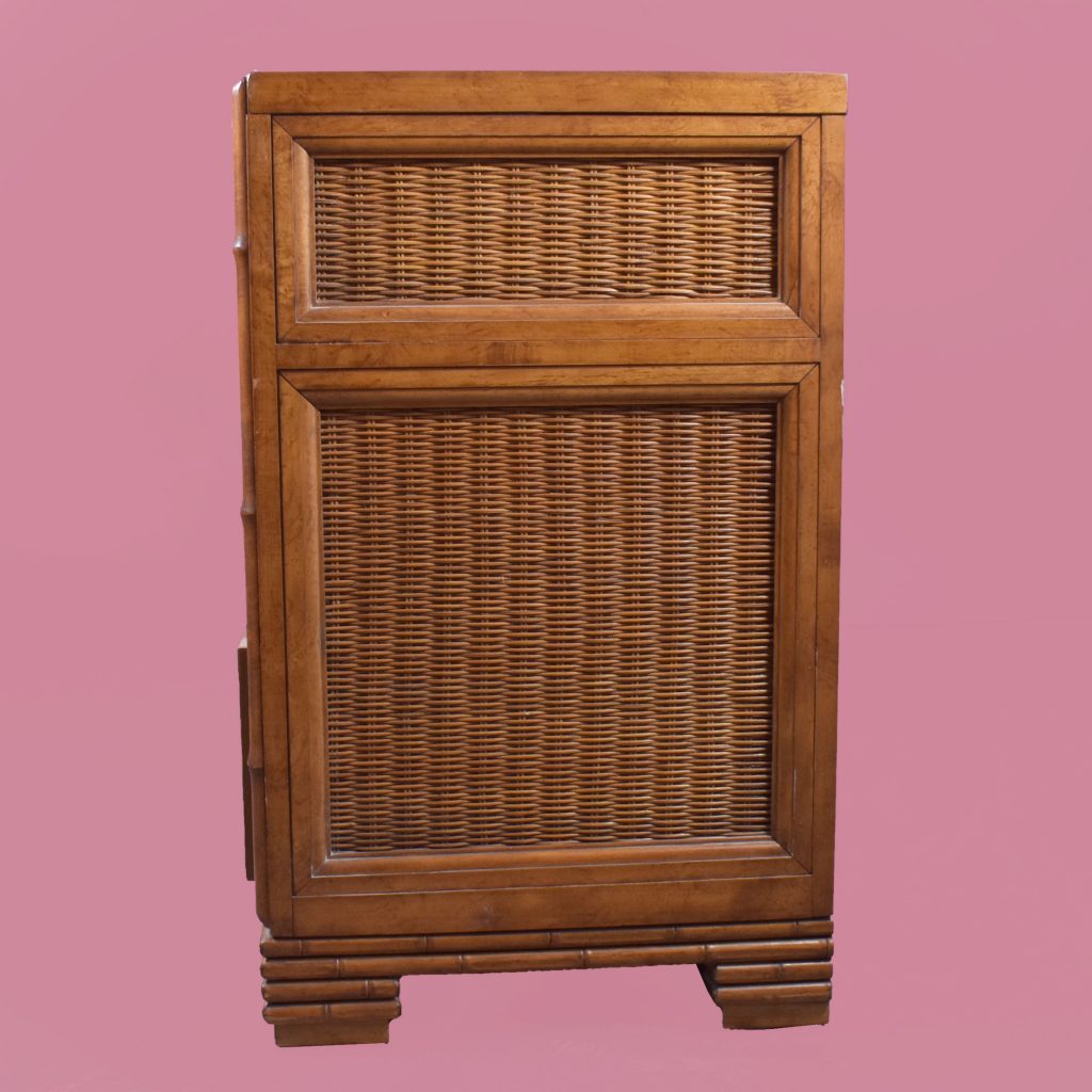 Rattan and Woven Rattan 7 Drawer Dresser Circa Who