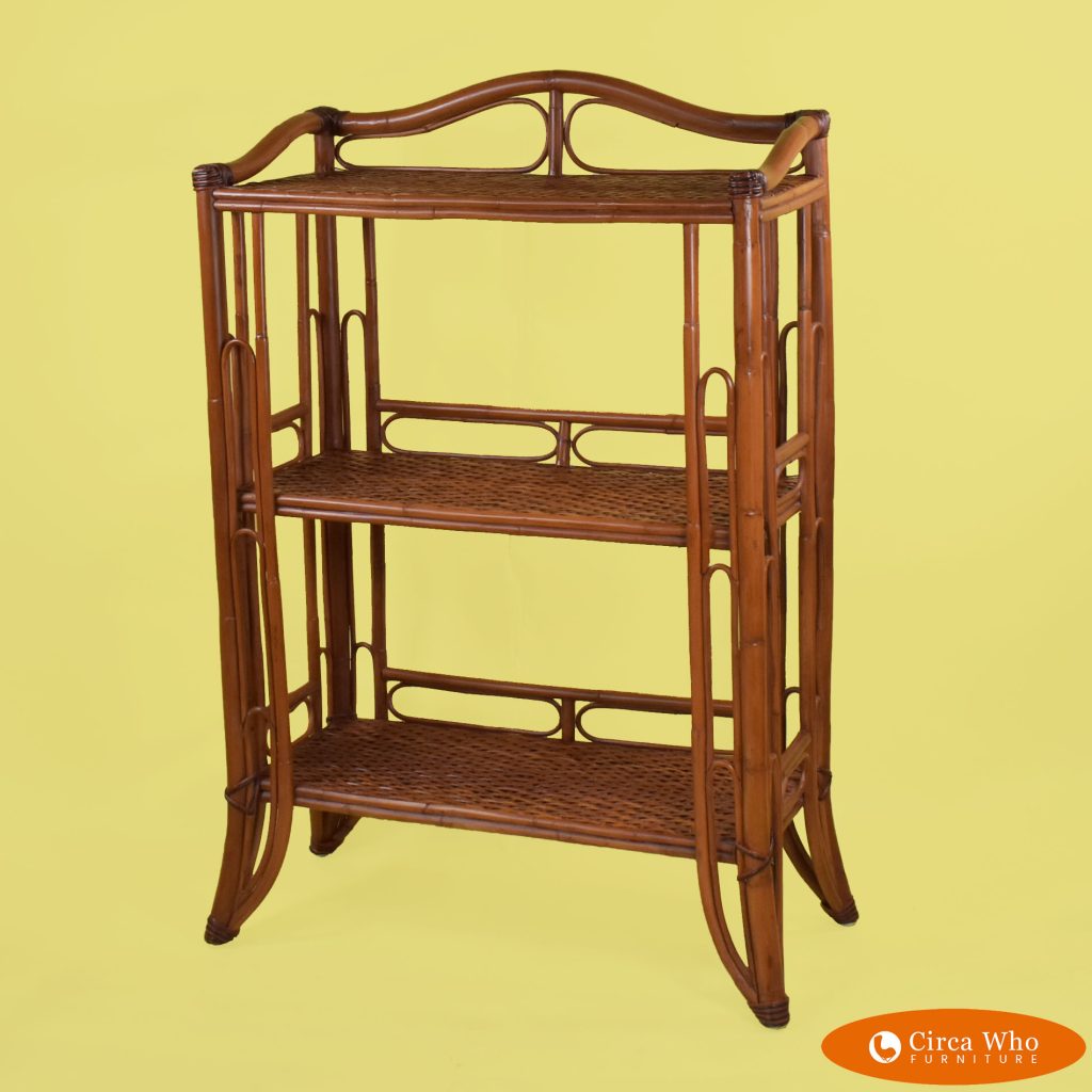 Rattan and Wrapped Rattan Shelve