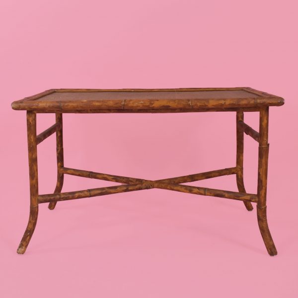 Rectangular Grasscloth Topped Table