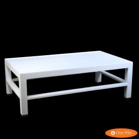 Rectangular Linen Wrapped Coffee Table