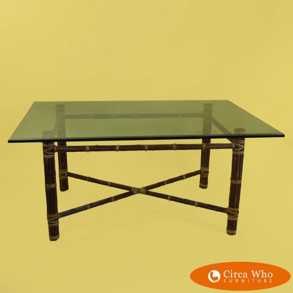Rectangular McGuire Brown Dining Table