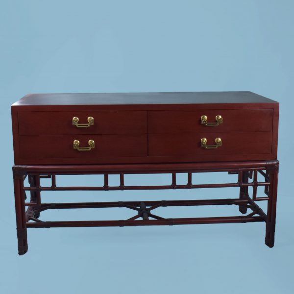 Red Ficks Reed Rattan Credenza