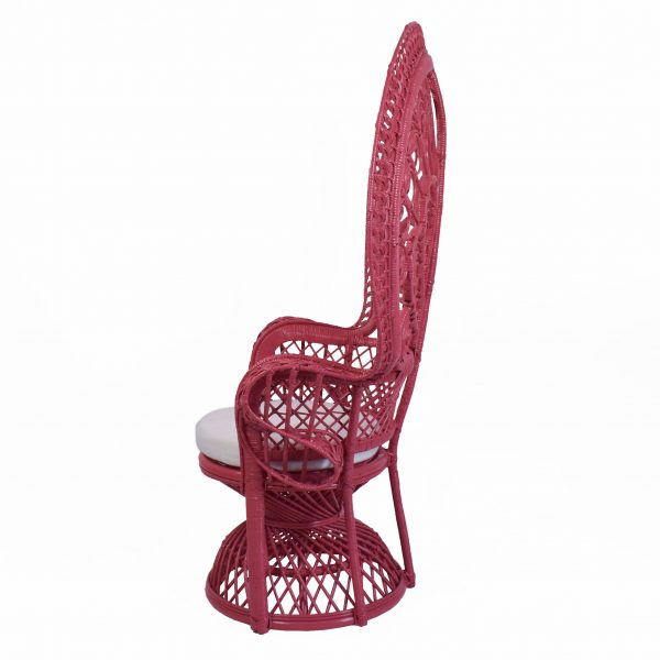 Rose Peacock Chair and Side Table