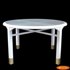 Round Dining Table With Brass Cap Feet