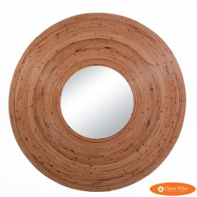 Round Large Pencil Reed Mirror