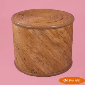 Round Pencil Reed Side Table