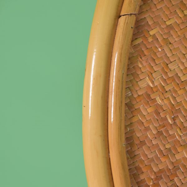Round Rattan Accent Table