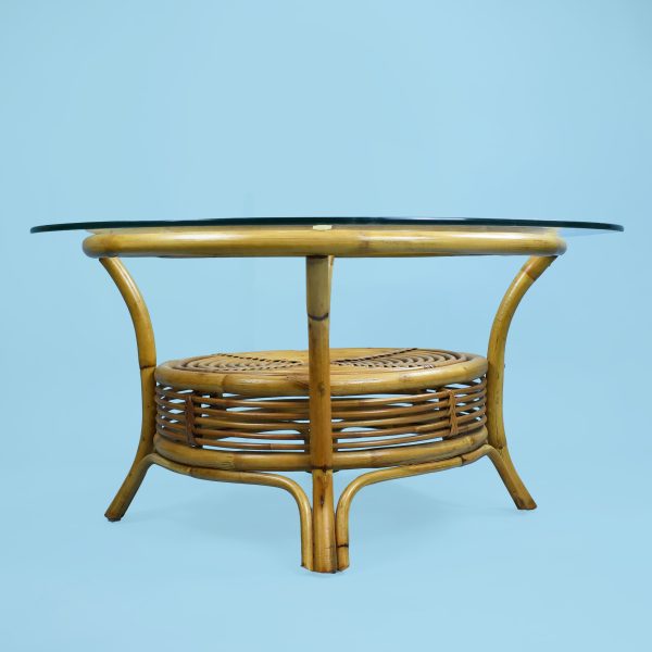 Round Rattan Albini Style Coffee Table
