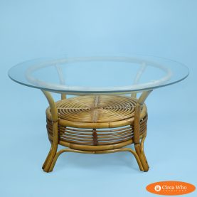 Round Rattan Albini Style Coffee Table