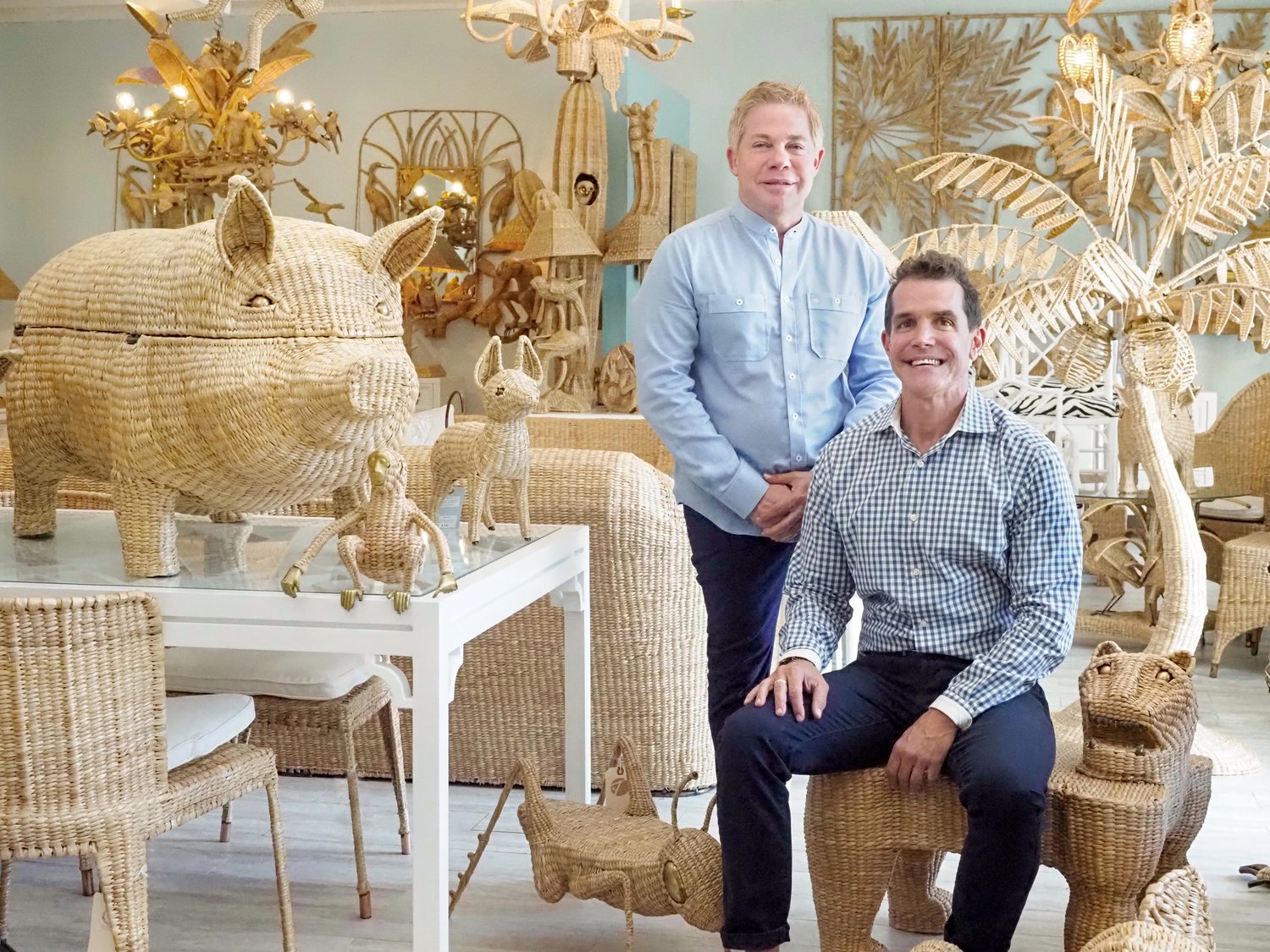 The Rattan Revival with the Owners of Circa Who, Scott Mast and Juan Goiricelaya.