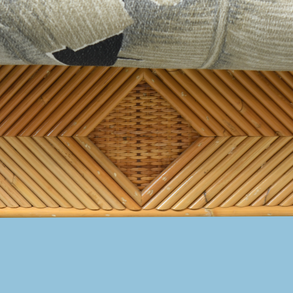 Sculptural Pencil Reed and Woven Rattan Lounge Chair