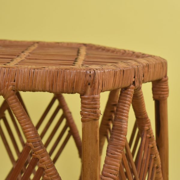 Set of 2 Rattan Nesting Tables