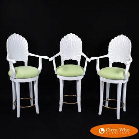 Set of 3 Grotto Style Bar Stools