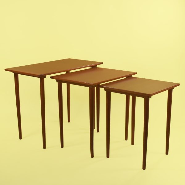 Set of 3 MCM Teak Nesting Tables