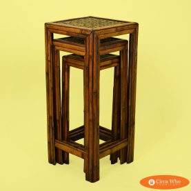 Set of 3 Tall Bamboo Nesting Tables